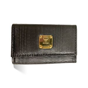 MCM Black Leather Key-holder 